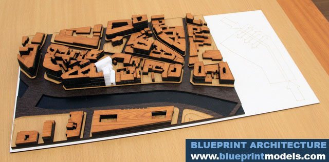 Urban Master Plan Proposal in City Center River Area Architectural Scale Model ( (8)