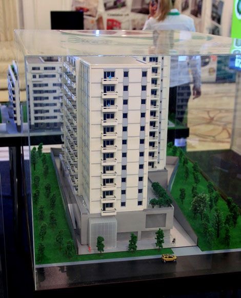 Residential Tower Building Architectural Model