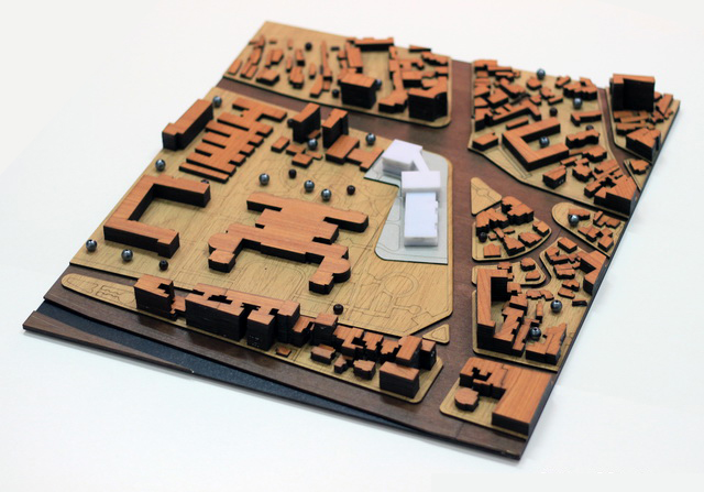 Urbanistic Architecture Scale Model of a City Central Area