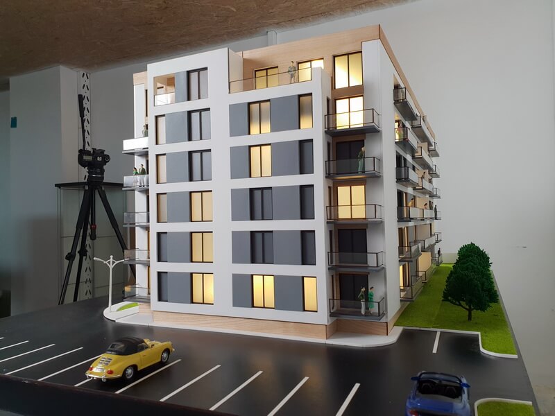Apartment Building scale model