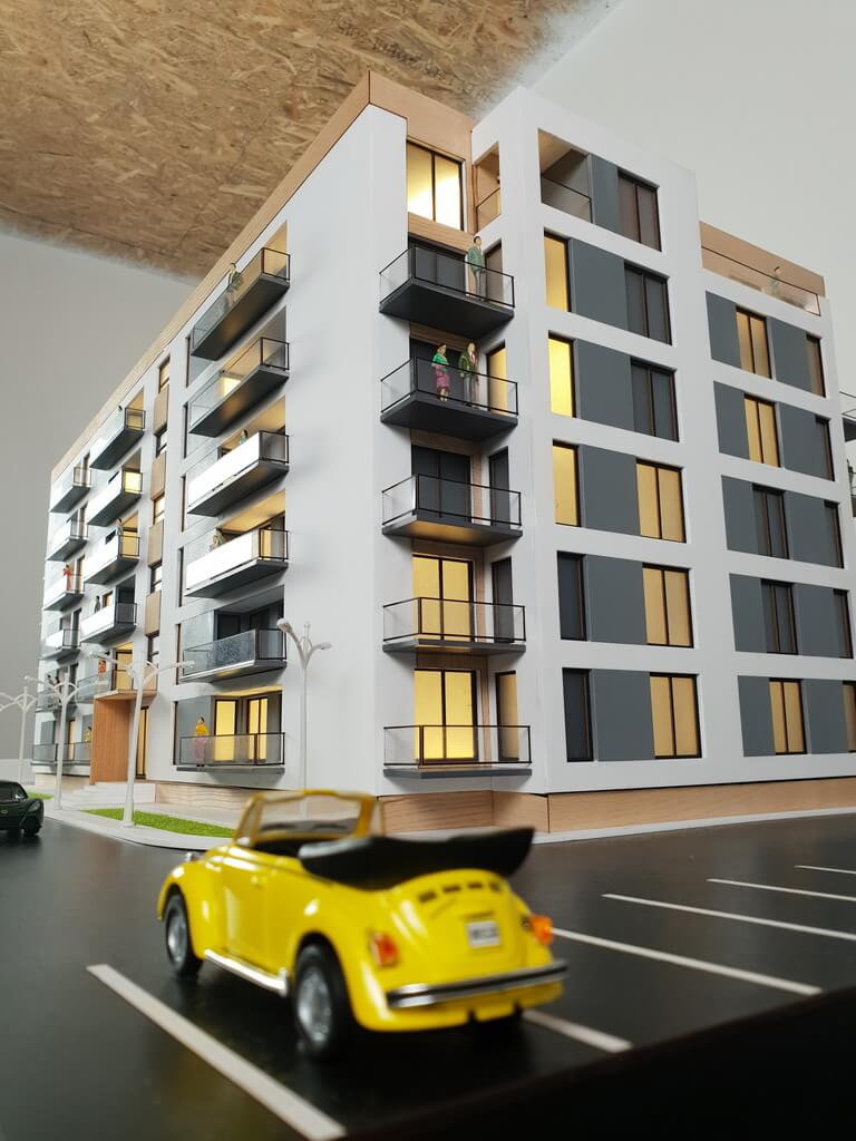 apartment block model
