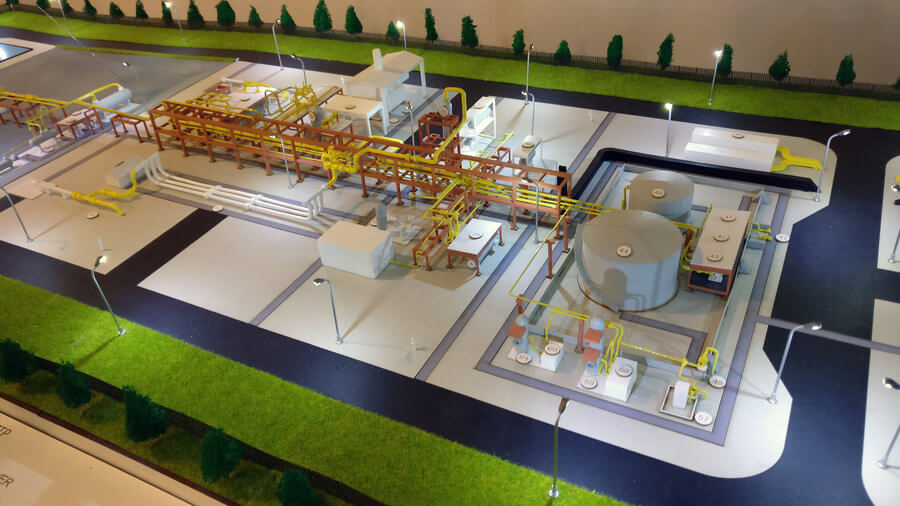Gas platform scale model
