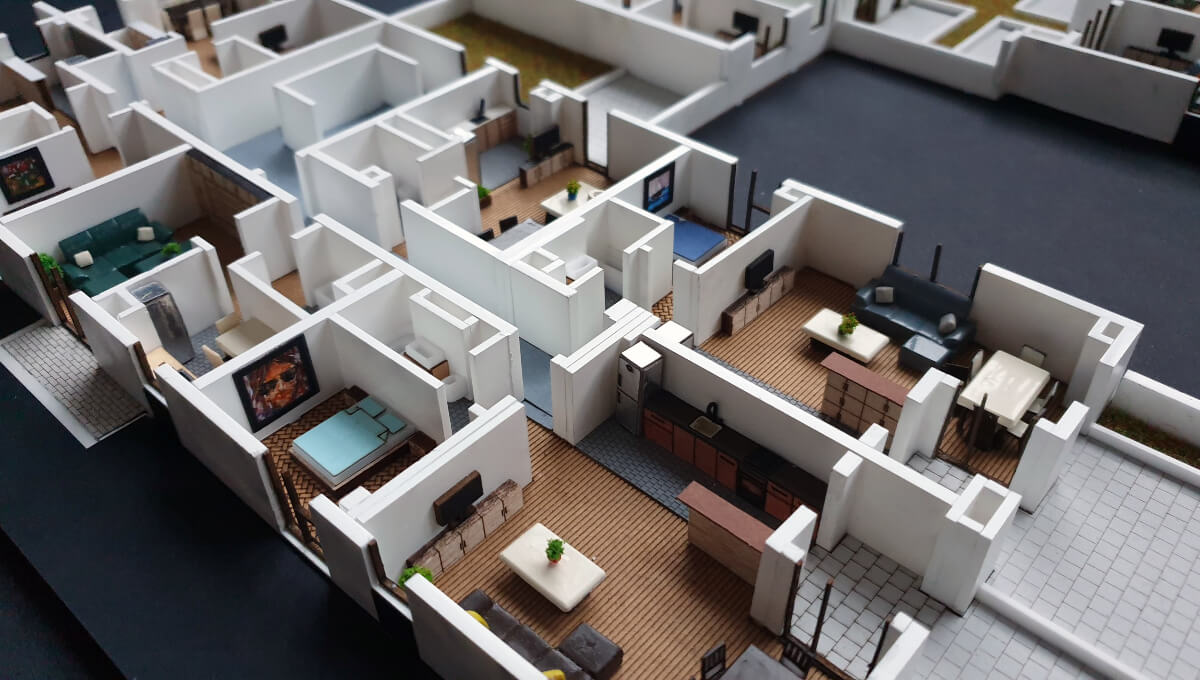 3D scale model for apartments