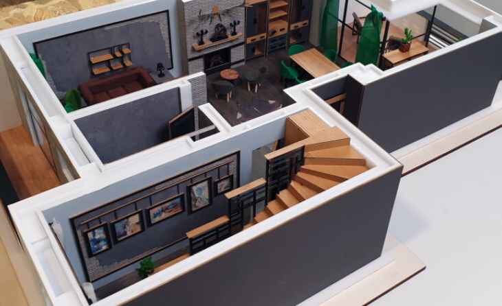 scale model house interiors