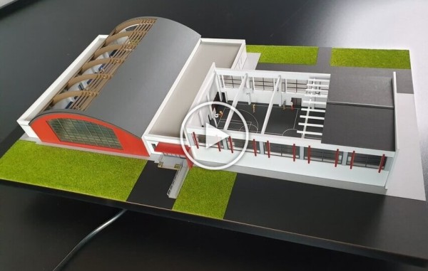 Sport Hall Architecture Scale Model