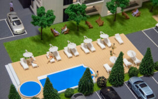 hotel pool scale model