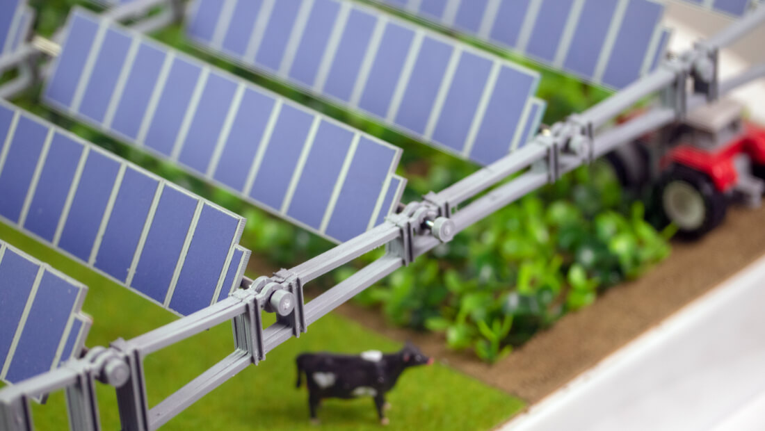Photovoltaic panels scale model