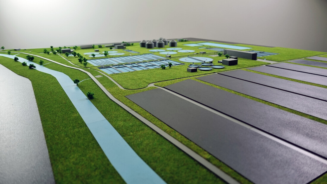 Sewage Treatment Plant Scale Model
