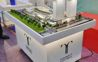 Architectural model for shopping center