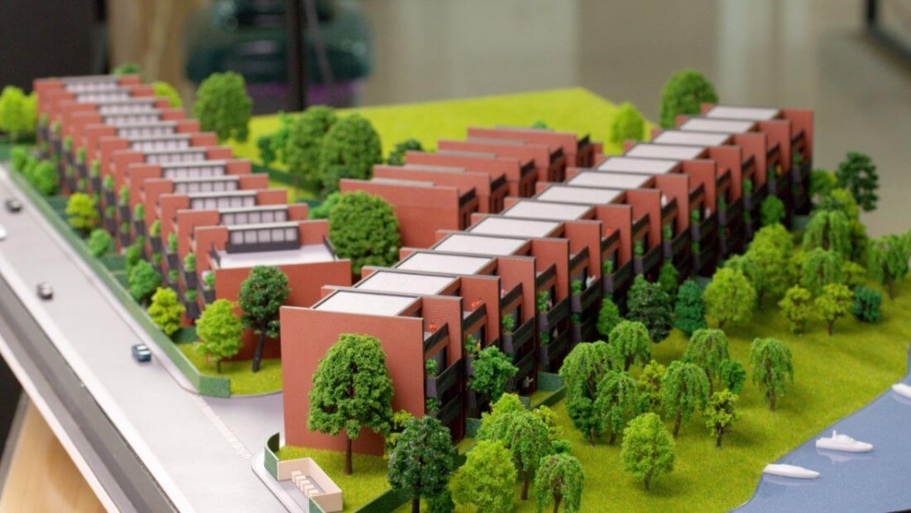 Row Housing Development Scale model Row Housing Development Scale model