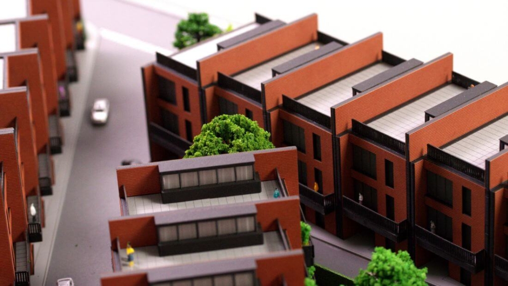 Row Housing residential neighborhood model Row Housing residential neighborhood model