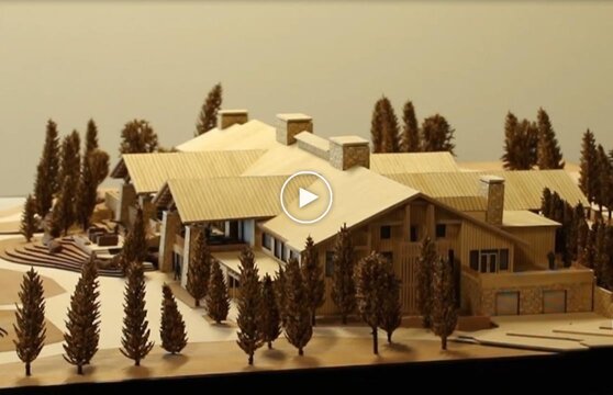 Timber and Stone House Model