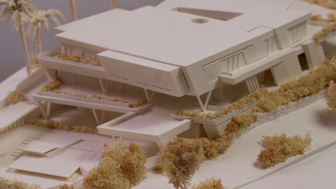 White Architectural Model House
