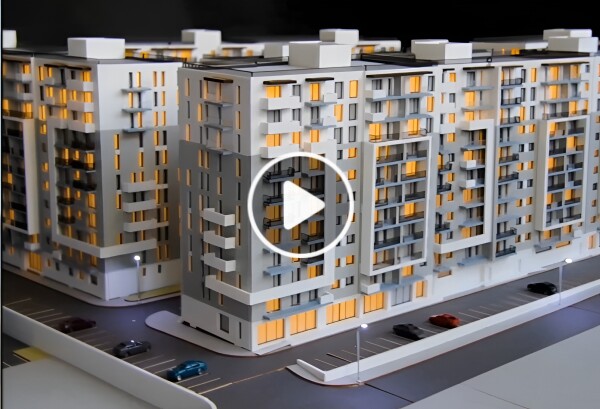 Architectural Scale Model Apartment Complex