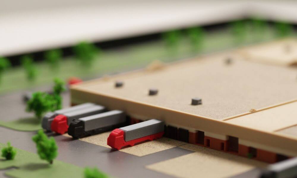 Logistic center scale model