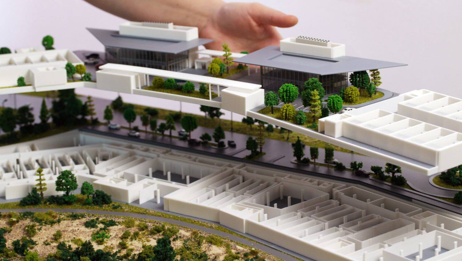 Data center architectural model with removable sections