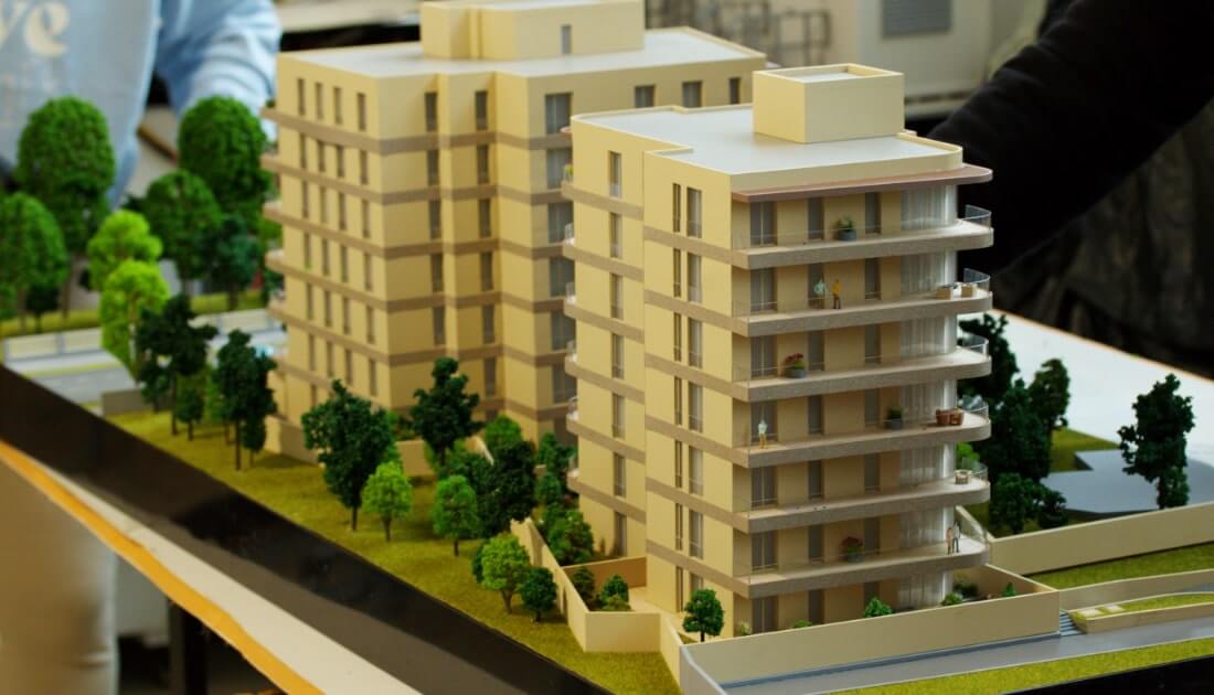 architectural model residential complex