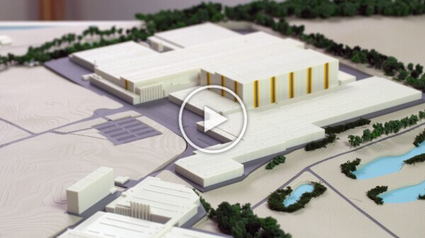 warehouse complex architectural model