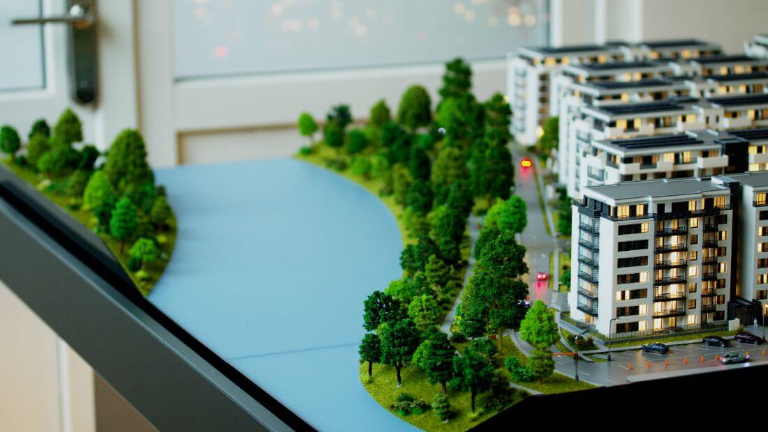 Miniature apartment buildings
