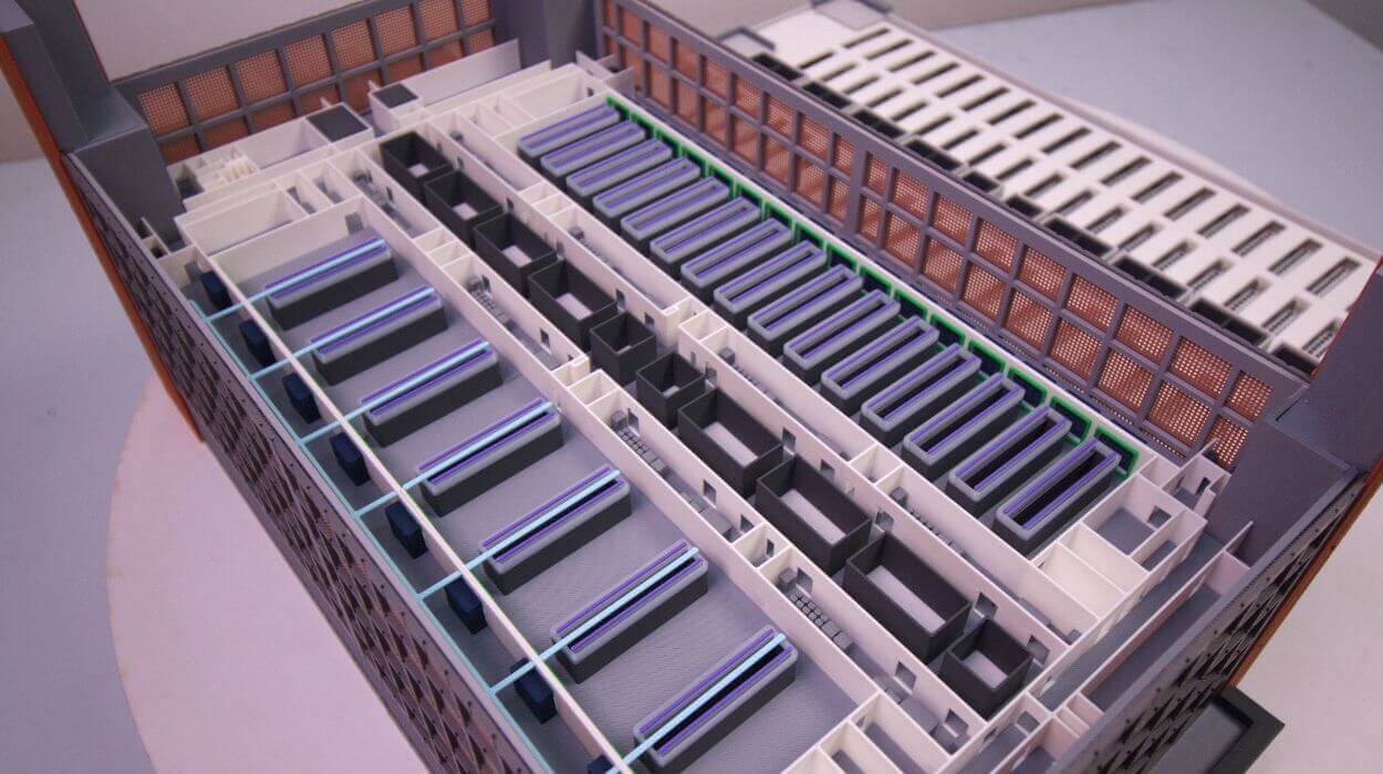 data center model interior server