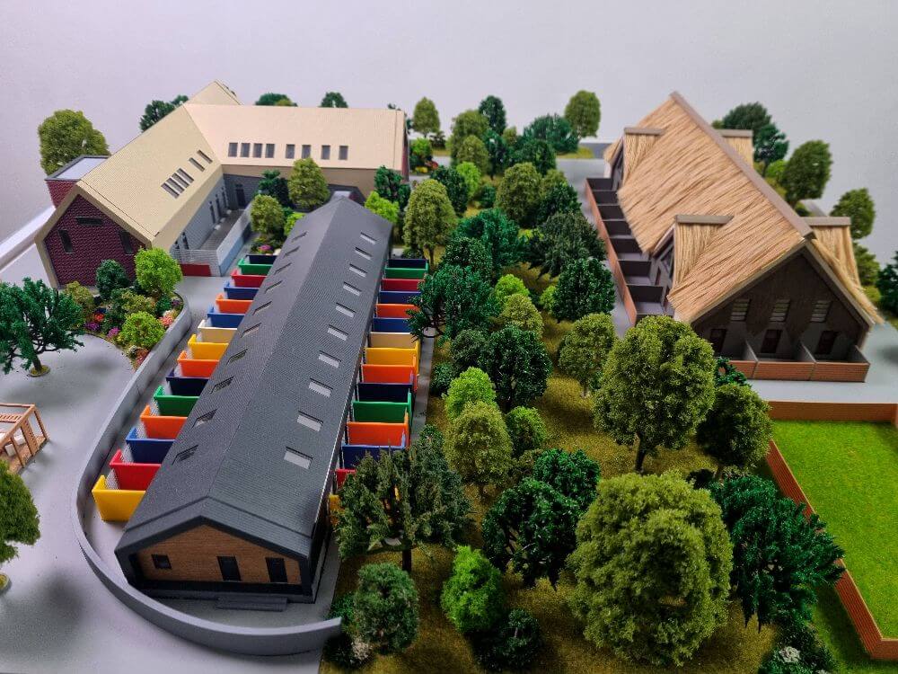 architectural model animal shelter complex