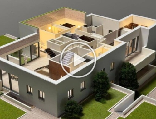Modern Villa Model with Removable Roof