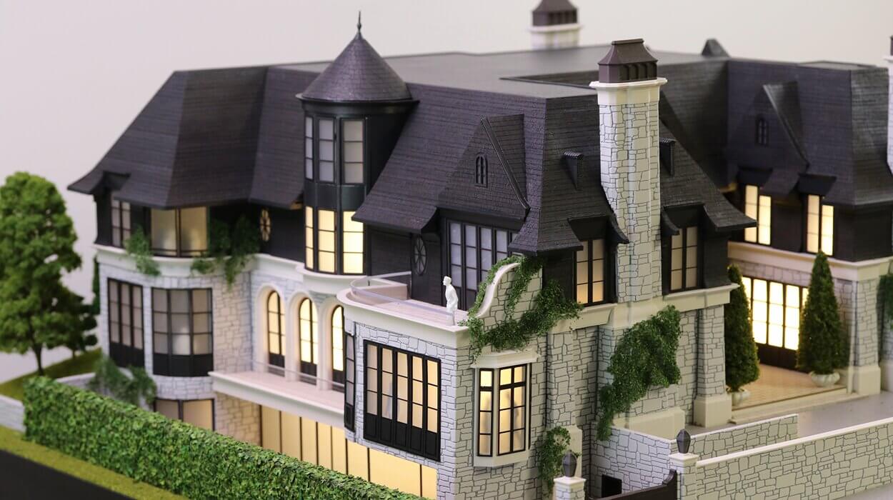 Stone House Detailed Architectural Model