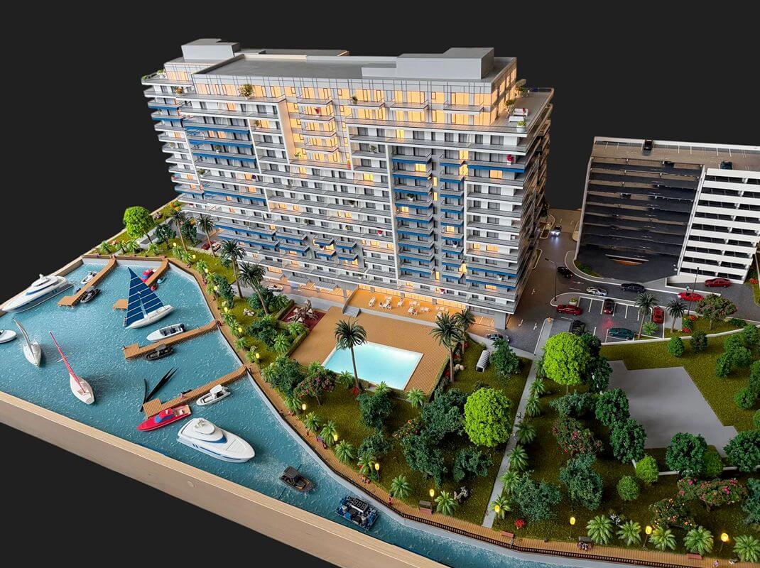 Waterfront Urban Living Architectural Model