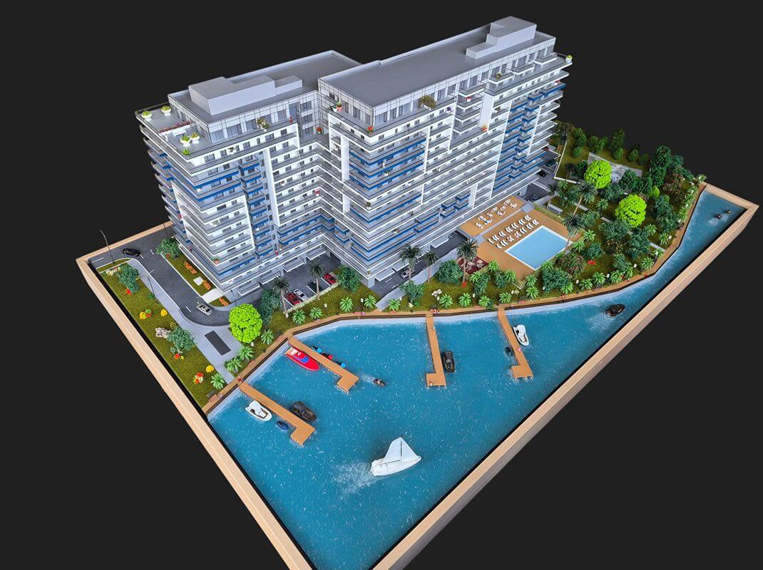 Waterfront Urban Living Architectural Scale Model