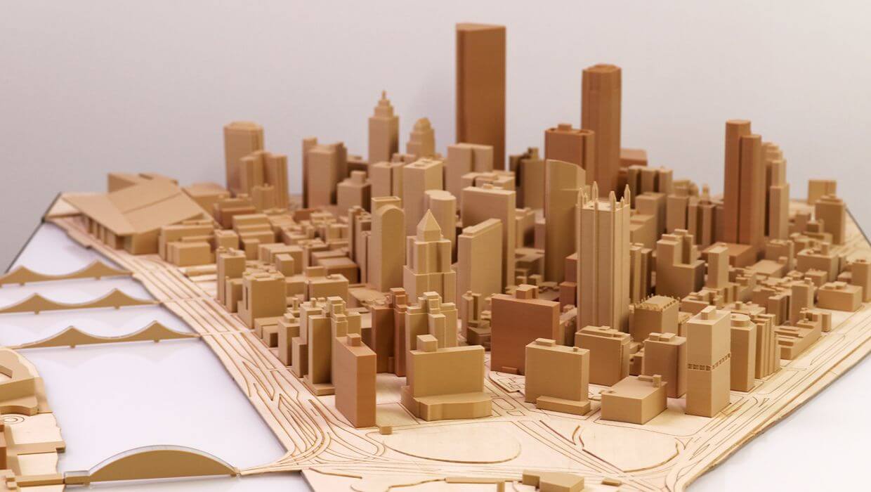 pittsburgh urban planning scale model