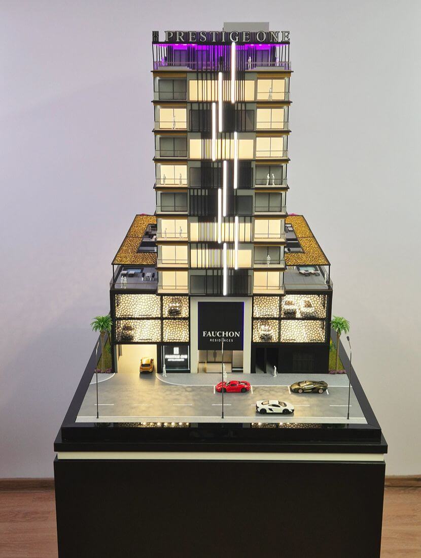 Tower architectural scale model