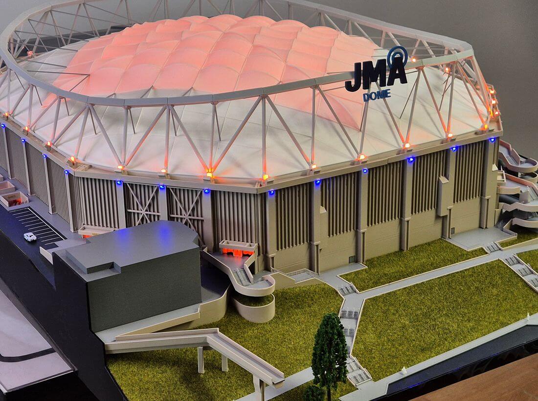 domed stadium scale model